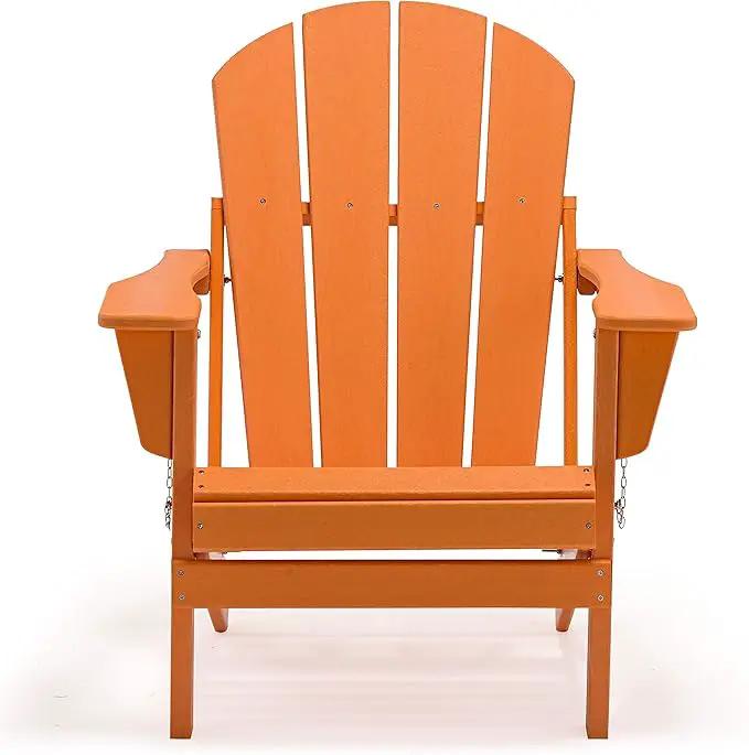 Westin Outdoors Laguna WO Home Outdoor Adirondack Folding Chair Lounger Seat Traditional Retro Home Furniture for Beach, Balcony, Backyard, Lawn, Patio, Pool, Deck, Garden (Orange) by GreenHaven Gardens