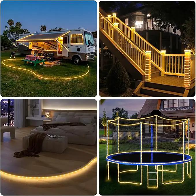 LED Rope Lights Outdoor String Lights,100ft 300LED Flexible Tube Lights Connectable Fairy String Light Plug in Waterproof 8 Modes for Indoor,Outside Home,Yard,Pool,Wedding,Garden,Patio Holiday Decor by GreenHaven Gardens