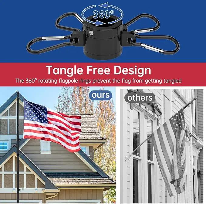 ZMTECH 10 FT 2 Packs Flag Pole in Ground,Extra Thick Flag Pole Kit for Yard,Windproof Ground Flag Poles for Outside House Residential or Commercial by GreenHaven Gardens