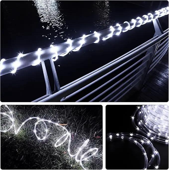 LED Rope Lights for Outside 100Ft Waterproof Rope Lighting 429 LEDs 110V 8 Modes Remote Control Timer Christmas Rope Lights for Indoor Outdoor Party Holiday Garden Decoration (White) by GreenHaven Gardens