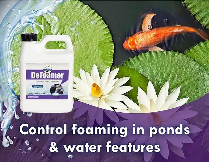 KoiWorx Defoamer - 32oz- Removes Foam from Decorative and Ornamental Ponds, Safe for Koi by GreenHaven Gardens