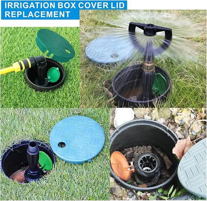 ID 5.5 "OD 6" Sprinkler Valve Cover Green Sprinkler Cover Irrigation Valve Box Cover 6 Inch Suitable for Greenhouse Cover for Sprinkler Valve Grass Sprinkler Box Cover Irrigation Box Lid by GreenHaven Gardens