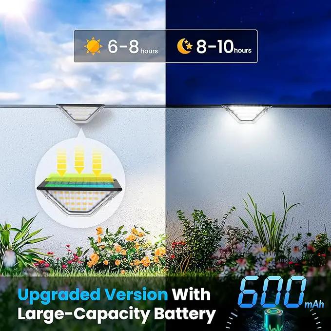 SOLPEX Solar Step Lights Outdoor,Solar Deck Lights for Outside,Two-Sided Stair Lights with 33 LEDs,Waterproof IP65 for Garden,Fence,Deck,Steps,Stair,Porch（10 Pack,Cold White） by GreenHaven Gardens