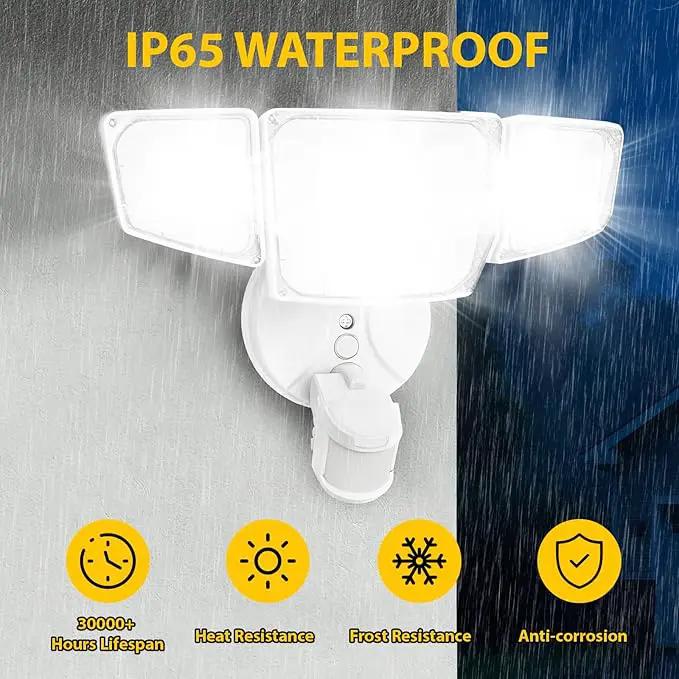 90W 10000LM LED Security Lights Motion Sensor Outdoor Lights, 4 Head Dusk to Dawn, 6500K Daylight Flood Lights Outdoor Motion Sensor, IP65 Waterproof, Motion Light for Outside, Garage, Yard, Porch by GreenHaven Gardens