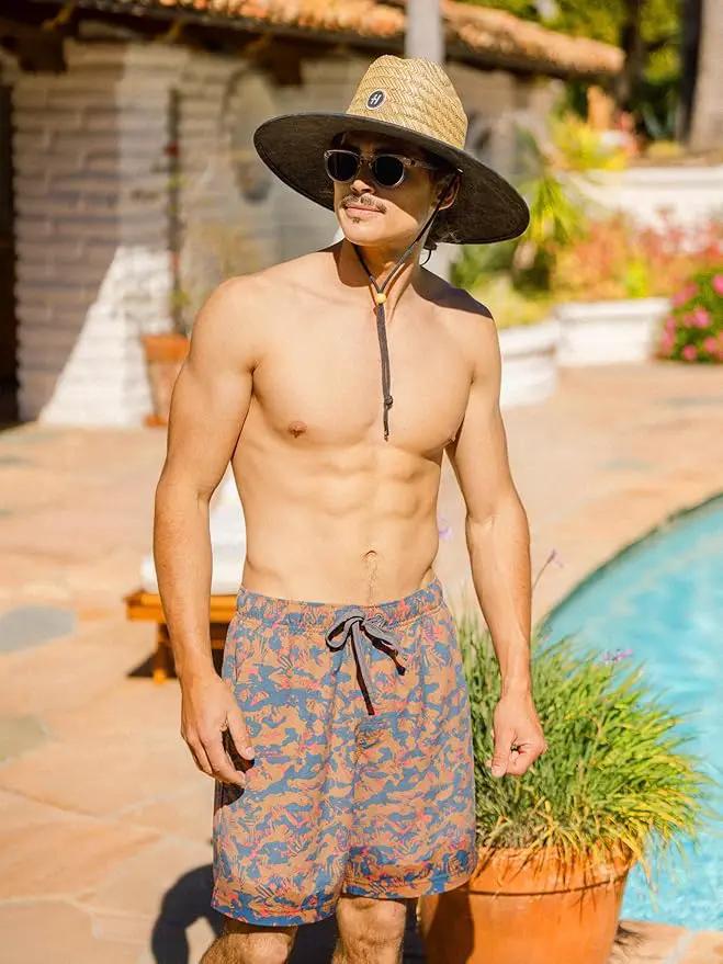 Straw Hat for Men & Women | Lifeguard Hat, Beach Hat & Sun Hat | UPF 50+ Wide Brim for Sun Protection | One Size | Hemlock by GreenHaven Gardens