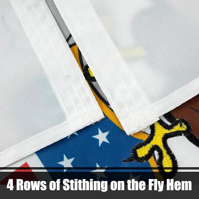 TOPFLAGS Illinois Flag 3x5 Ft IL State Flags Embroidered Heavy Duty for Outdoor with 2 Brass Grommets 4 Stitching Rows Vivid Color Sewn Stripes by GreenHaven Gardens