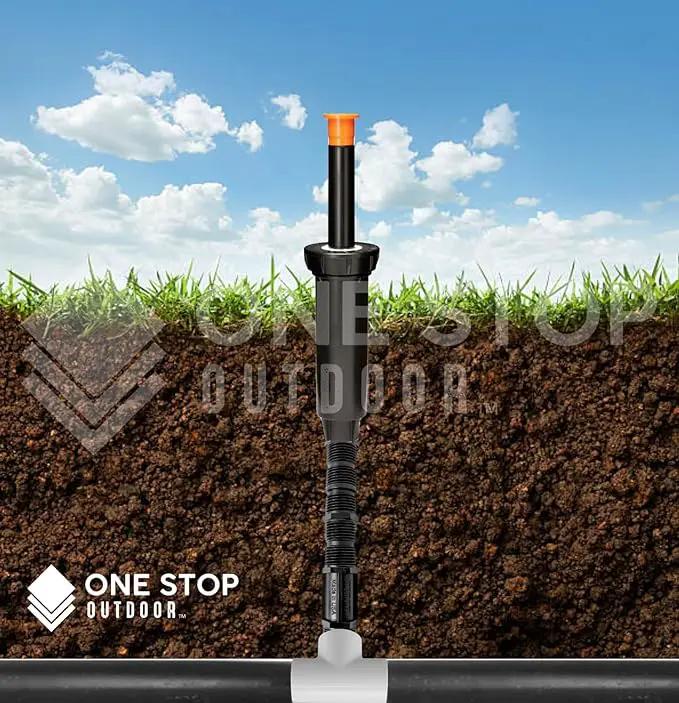USA Made - Premium 1/2 Inch x 6 Inch MIPT Poly Cut-Off Sprinkler Height Extender Riser Nipple Adjustable Length (Fits Most Brands Orbit, Rain Bird, Hunter, Irritrol & More) (1) by GreenHaven Gardens