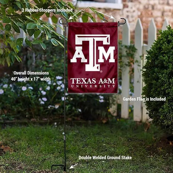 College Flags & Banners Co. Texas A&M Aggies Garden Flag with Stand Holder by GreenHaven Gardens