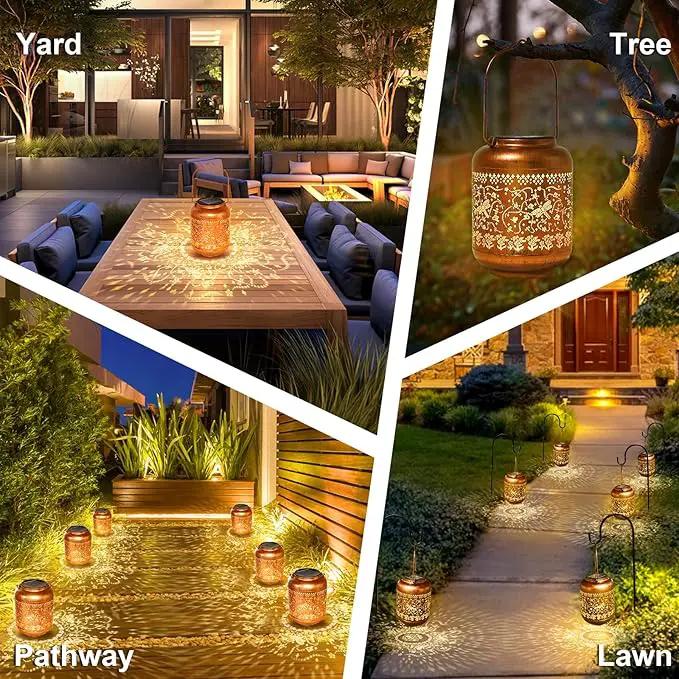 Dragonfly Solar Lanterns Outdoor Hanging Waterproof Dragonfly Garden Decor Christmas Gifts for Women Mom Grandma Metal Solar Lights Decoration Outside for Yard, Patio,Pathway Landscape by GreenHaven Gardens