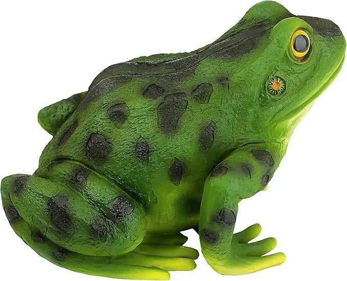 Design Toscano QM20510 Ribbit The Frog Garden Toad Statue, 9", Full Color by GreenHaven Gardens