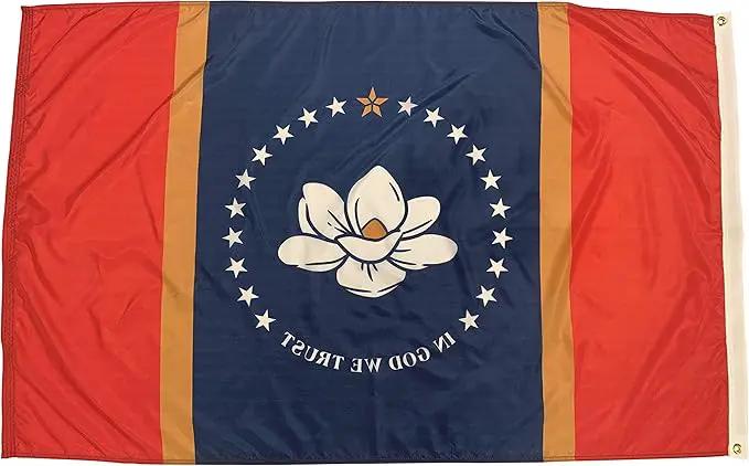 FlagSource Mississippi Nylon State Flag, Made in the USA, 4x6' by GreenHaven Gardens