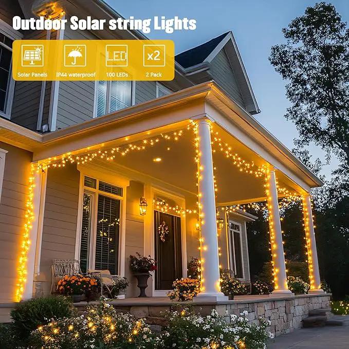 JMEXSUSS 2 Pack Solar String Lights Outdoor Waterproof, Each 33 FT 100 LED Solar Tree Lights Outdoor for Outside Tree Christmas Garden Patio Decor（Warm White） by GreenHaven Gardens