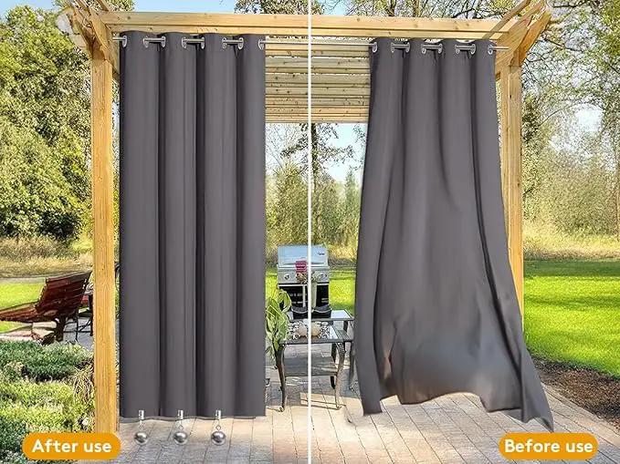 10 Pack Heavy Duty Curtain Weights for Outdoor, Stainless Steel Drapery Clip Keepping Curtain Panel Straight, Keep Outdoor Curtain Flag from Waving, Help Weigh Down Sun Curtain Tablecloth Garden Flag by GreenHaven Gardens