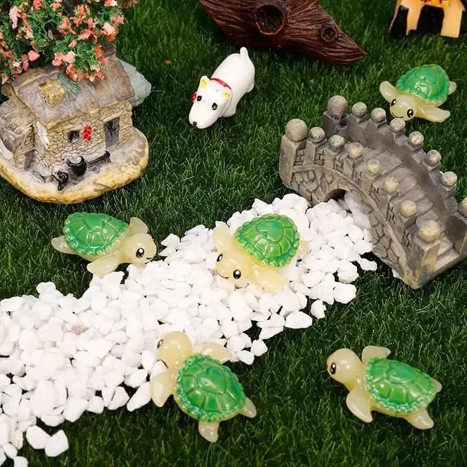 60 Pcs Mini Resin Tortoise,Cute Miniature Sea Turtle Figurines,Tiny Ocean Tortoise Statues for Fairy Garden Landscape Birthday Party Ornament Home Plant Decor Crafts DIY(Green) by GreenHaven Gardens