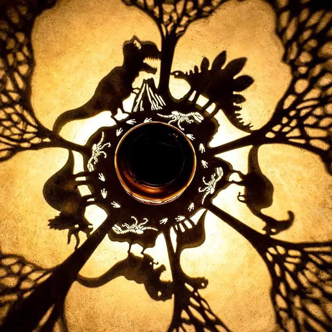Dinosaur Solar Lanterns Outdoor Waterproof,Hanging Solar Lights Dinosaur Gifts for Women Men Metal LED Decorative Light for Yard,Patio,Lawn,Tabletop,Pathway,Landscape,Garden Decor by GreenHaven Gardens