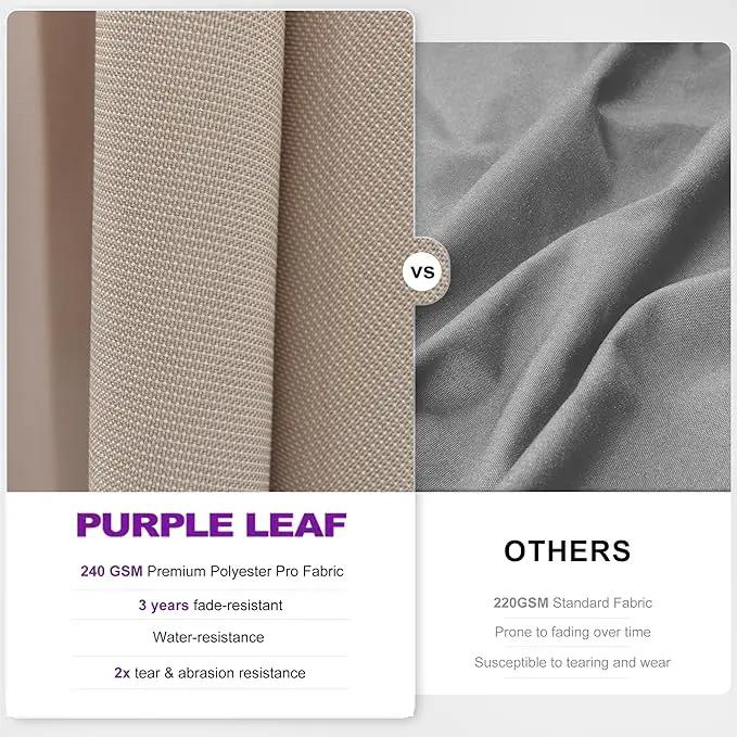 PURPLE LEAF 10' X 6.5' Left-right Tilting Outdoor Patio Umbrella Swivel Offset Cantilever Heavy Duty Rectangle Aluminum Umbrella with UV Resistant for Deck Pool Patio Backyard, Sand Dune by GreenHaven Gardens