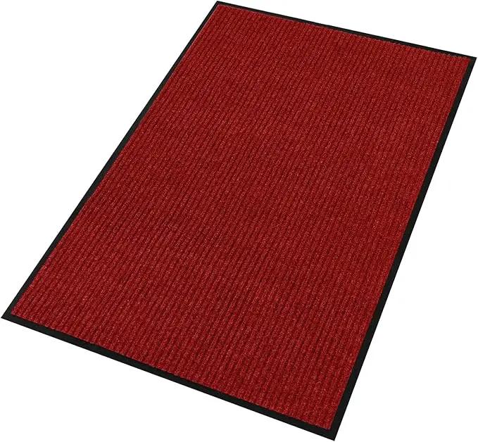 Profile Rubber Door Mat, 72x48inch, Heavy Duty, Entrance Doormat, Indoor and Outdoor, Waterproof, Easy Clean Shoe Scraper, Home Rug Welcome Mats for Entryway, Patio, Porch(Red) by GreenHaven Gardens