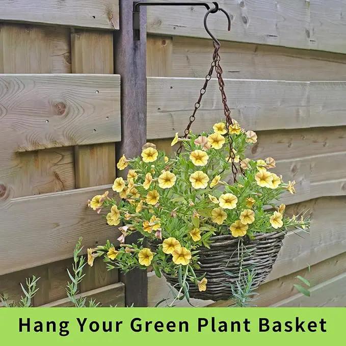 8 Inch 2 Pack Plant Hangers Outdoor, Wall Plant Hanger, Plant Hangers Indoor, Bird Feeder Hangers for Outside, for Bird Feeders, Planters, Lanterns, Wind Chimes, Home Decor by GreenHaven Gardens
