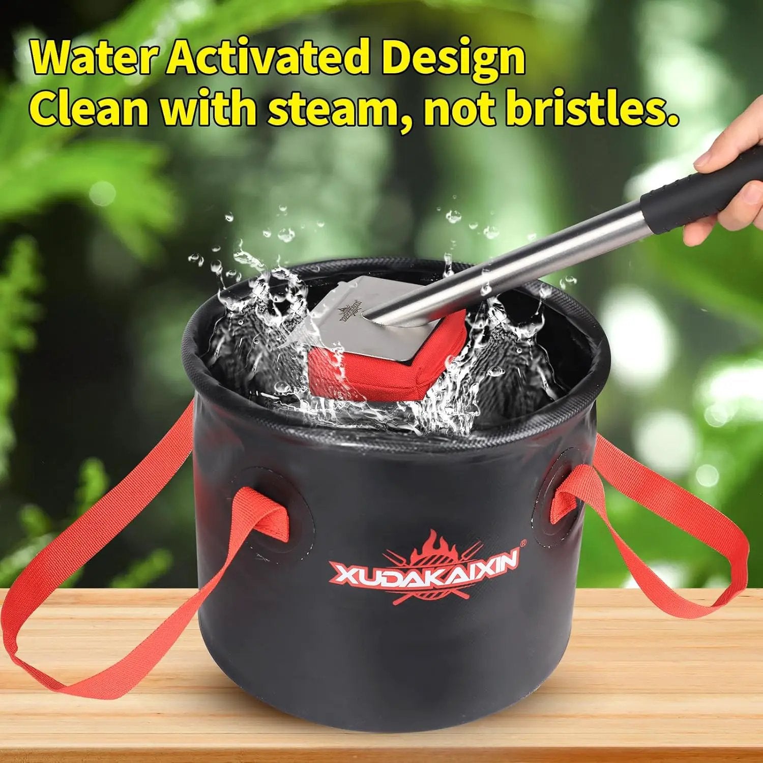 Grill Brush Bristle Free,(Only Replaceable Cleaning Head No Grill Brush)-Red by GreenHaven Gardens