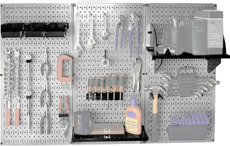Wall Control Metal Pegboard and Accessory Kit by GreenHaven Gardens