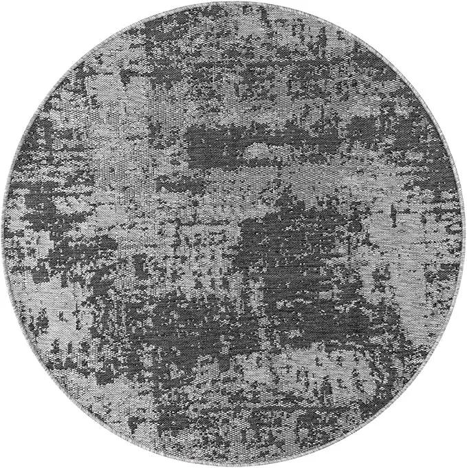 Keen Home Design Terrace Outdoor Round Rug - 5ft Round Washable Indoor/Outdoor Rug for Patio, Kitchen, Balcony, Beach, Garden, Deck and Porch, Size: 5'3" Round by GreenHaven Gardens