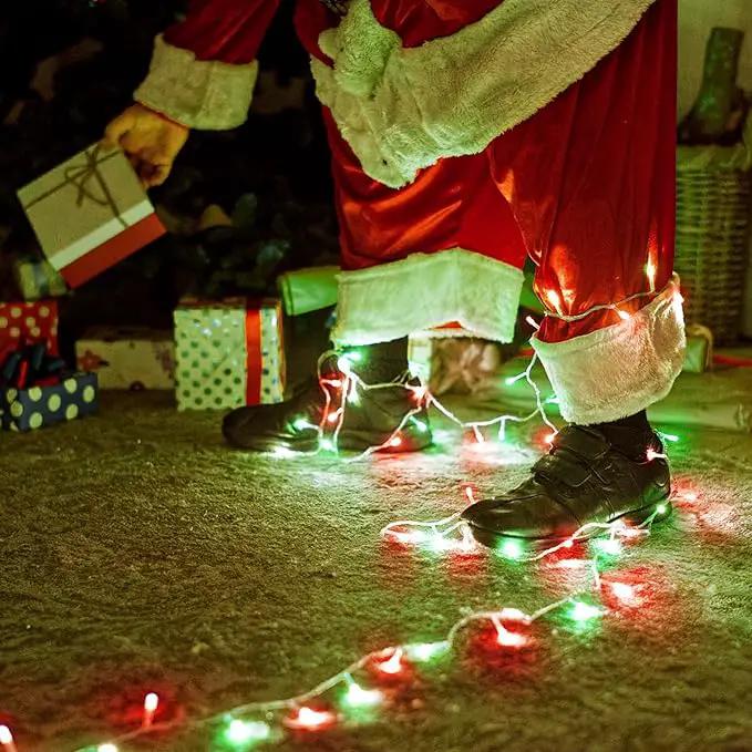 300 LED Christmas Lights Outdoor - 99ft Extra Long Christmas String Lights 8 Modes Plug in Waterproof Fairy Lights with Timer Memory for Indoor Outside Bedroom Home Party Decoration, Red&Green by GreenHaven Gardens