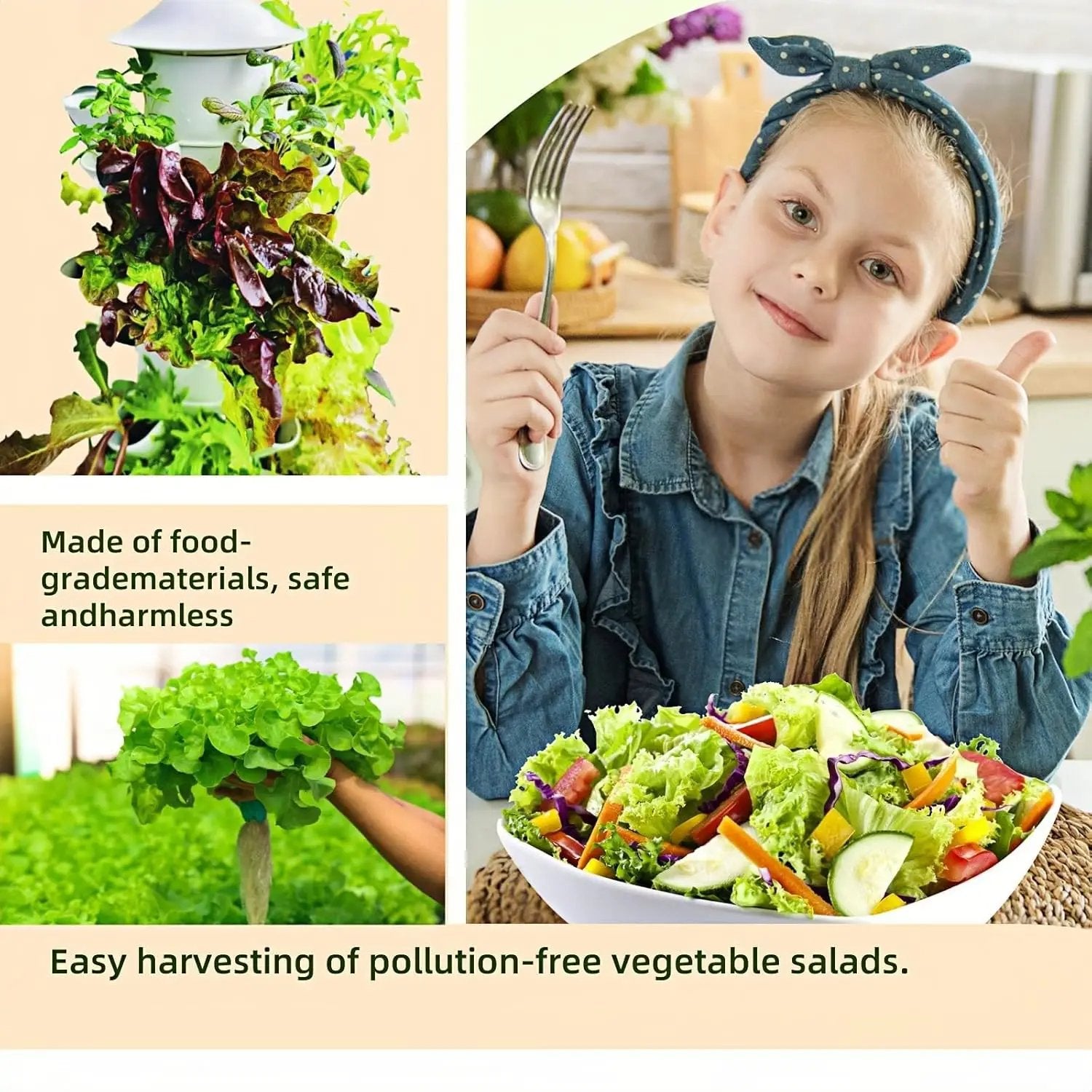 Hydroponic Growing System,Hydroponic Vertical Garden,Indoor Smart hydroponic Vegetable System, 30 Pods,Plant Germination kit with Pump System, Auto Timer, Beginner kit by GreenHaven Gardens