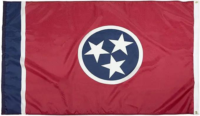 FlagSource Tennessee Nylon State Flag, Made in the USA, 4x6' by GreenHaven Gardens