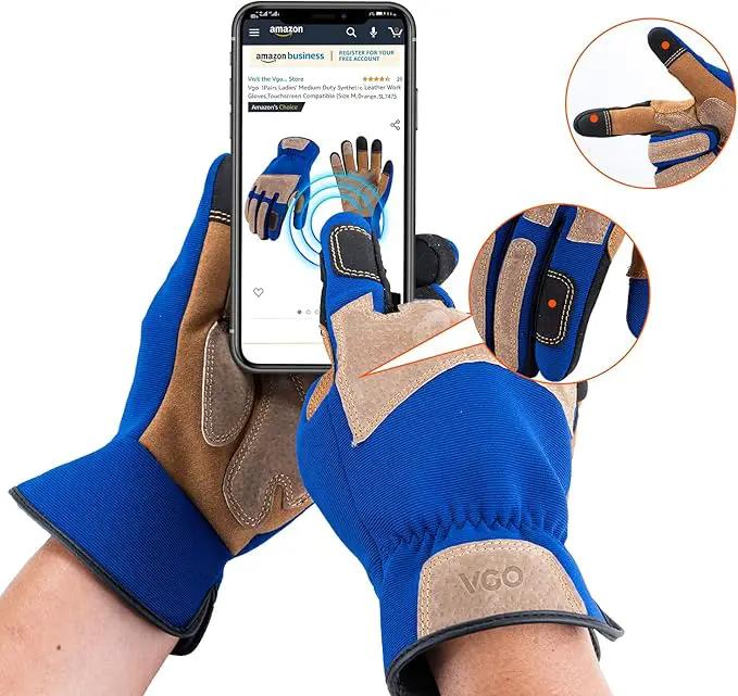 Vgo... 1-Pair Gardening Gloves Men, Safety Work Gloves, Puncture-proof, Thornproof, Touchscreen (SL7475) by GreenHaven Gardens