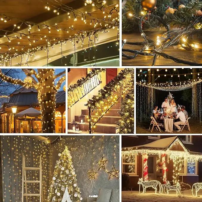 6 Pack Solar String Lights Outdoor, 600 LED Extra-Long 236Ft Solar Lights Outdoor with 8 Lighting Modes, IP65 Waterproof for Garden, Patio, Xmas, Balcony, Tree, Wedding, Party Decor (Warm) by GreenHaven Gardens