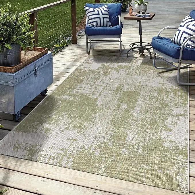 Keen Home Design Terrace Outdoor Area Rug - 8x10 Washable Indoor/Outdoor Rug for Patio, Kitchen, Balcony, Beach, Garden, Deck and Porch, Size: 7'7"x10' by GreenHaven Gardens
