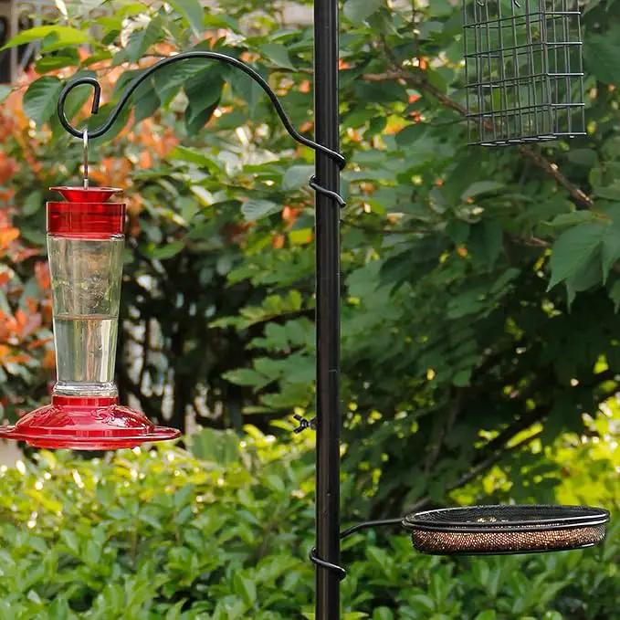 yosager Premium Bird Feeding Station Kit, 77" x 19" Birds Feeder Pole, Deluxe Multi Feeder Hanging Kit with Metal Suet and Bird Bath for Wild Birds Watching, Birdfeeder and Planter Hanger by GreenHaven Gardens