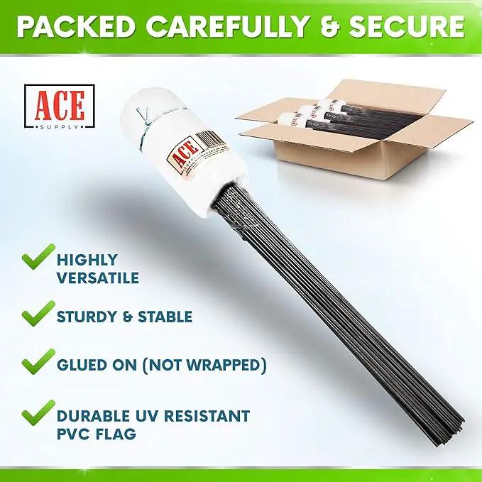 White Flags for Marking Yard - 4x5x15 Inch Invisible Fence Flags for Dogs - 50 Pack - Dog Invisible Fence Training Marker & Boundary Training by GreenHaven Gardens