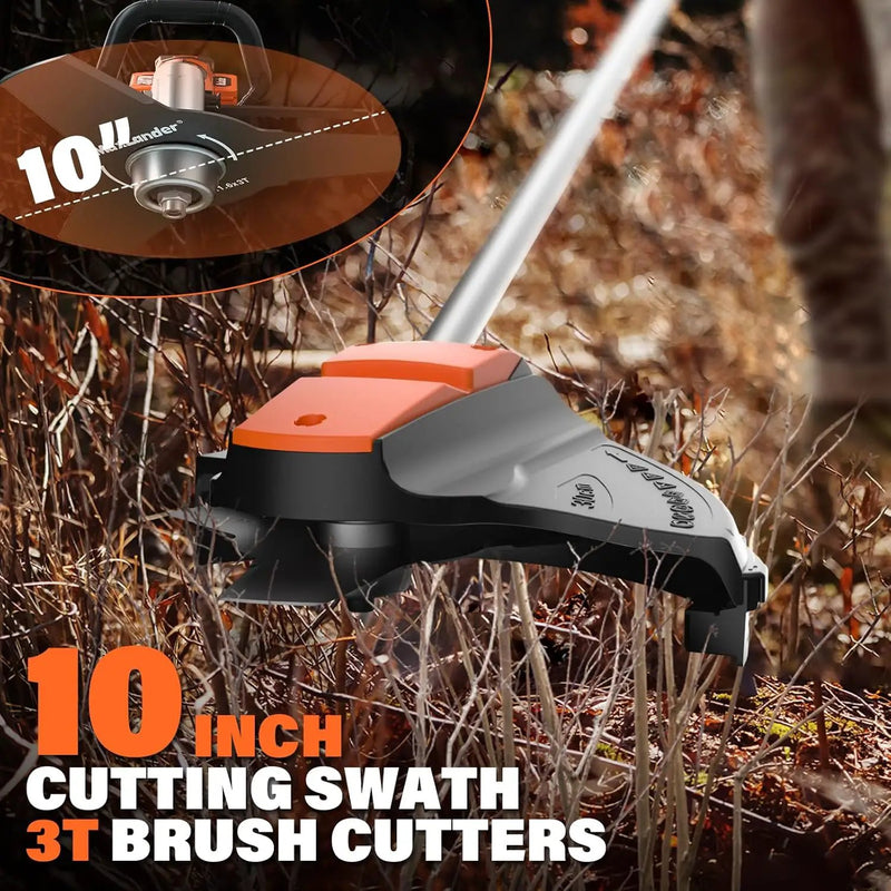 MAXLANDER 40V Hedge Trimmer, Weed Wacker Cordless, 8" Electric Pole Saw and Brush Cutter Blade, 4-in-1 Multi Garden Tools with 2 * 20V 4.0Ah Batteries and 1*Charger by GreenHaven Gardens