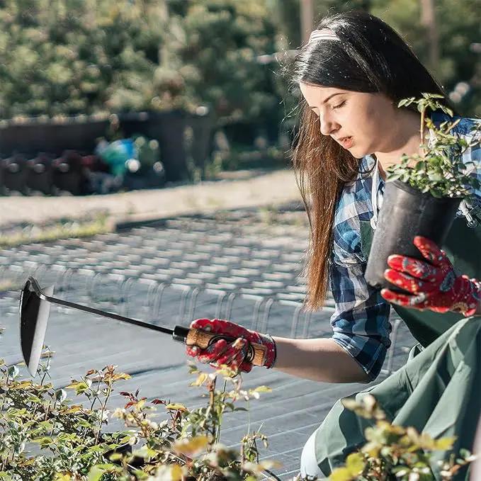 Japanese Weeding Sickle Hoe, Sickle Garden Tool Hand Grass Sickle, Weeding Tool for Gardening with High Carbon Sharp Steel Blade Edge for Cutting Grass,Digging Quick Work (Hoe Sickle) by GreenHaven Gardens