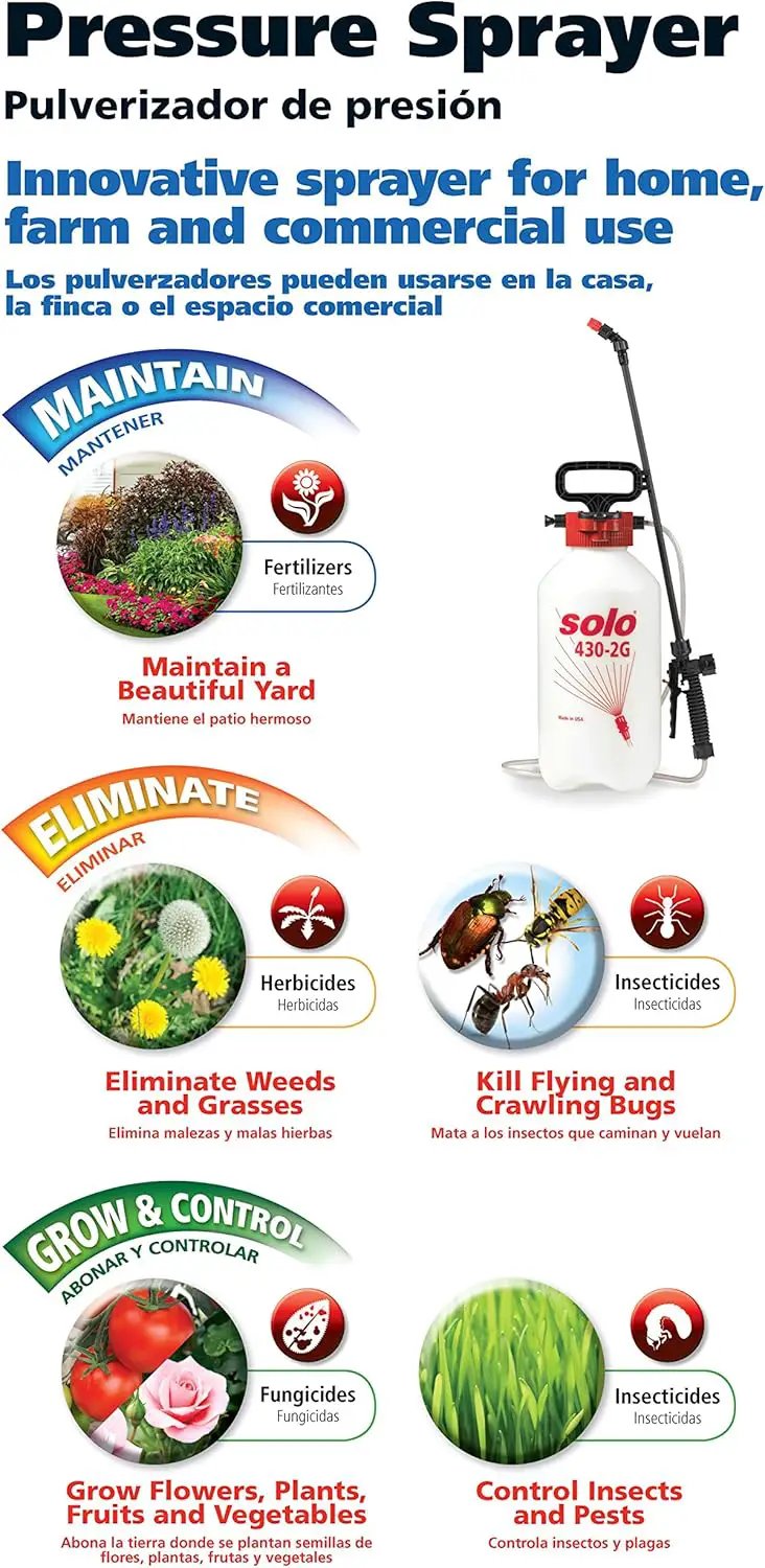 Solo 430-2G 2-Gallon Farm and Garden Sprayer with Nozzle Tips for Multiple Spraying Needs by GreenHaven Gardens