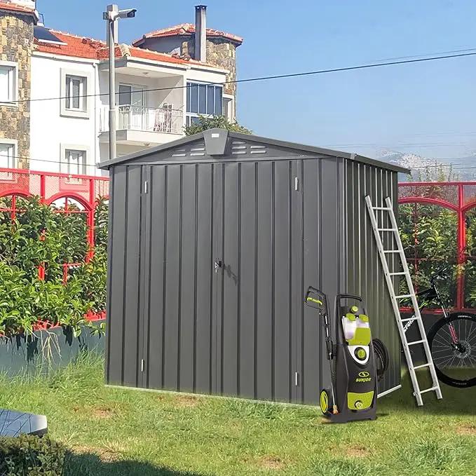 Domi 10’ x 8’ Outdoor Storage Shed, Metal Sheds Tool Storage Gable Roof with Lockable Door & Air Vents, Outdoor Galvanized Steel Sheds for Backyard,Garden,Patio,Lawn by GreenHaven Gardens