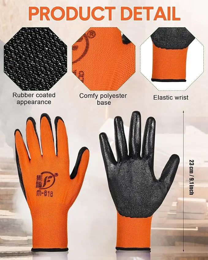 Nuogo 24 Pairs Gardening Gloves for Men Women Rubber Coated Landscaping Work Gloves Safety Work Construction by GreenHaven Gardens