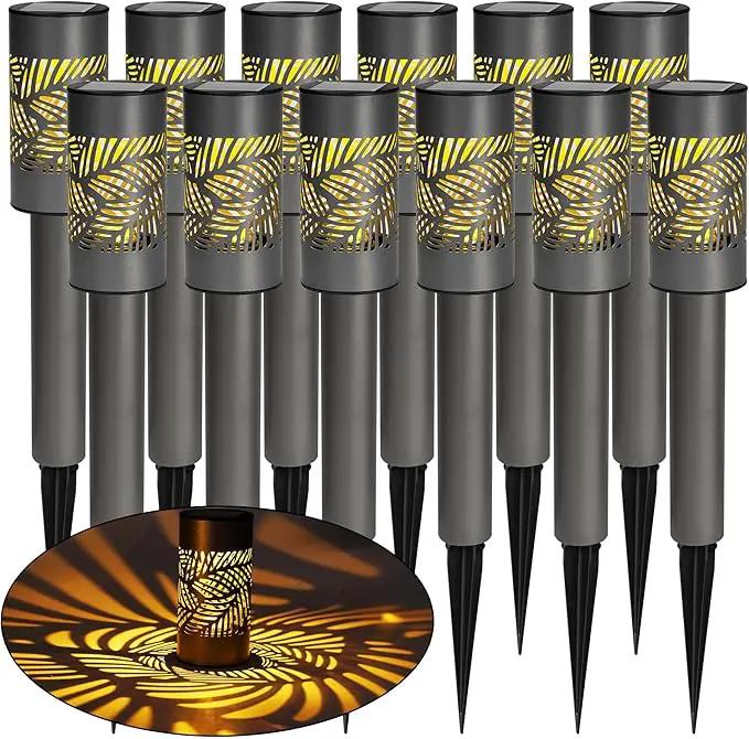 Dazzle Bright Solar Pathway Lights Outdoor, 12 Pack LED Warm White Waterproof Solar Powered Landscape Lights for Walkway Driveway Lawn Patio Yard Garden by GreenHaven Gardens