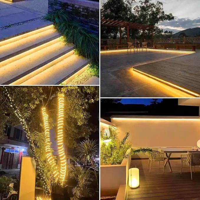 AIMENGTE LED Strip Lights for Room - Outdoor Led Strip Lighting Waterproof, AC 110V, 1200LEDs, 3000k LED Rope Lights for Garden, Patio, Living Room Bedroom Kitchen Home Decoration(32.8ft, Warm White) by GreenHaven Gardens