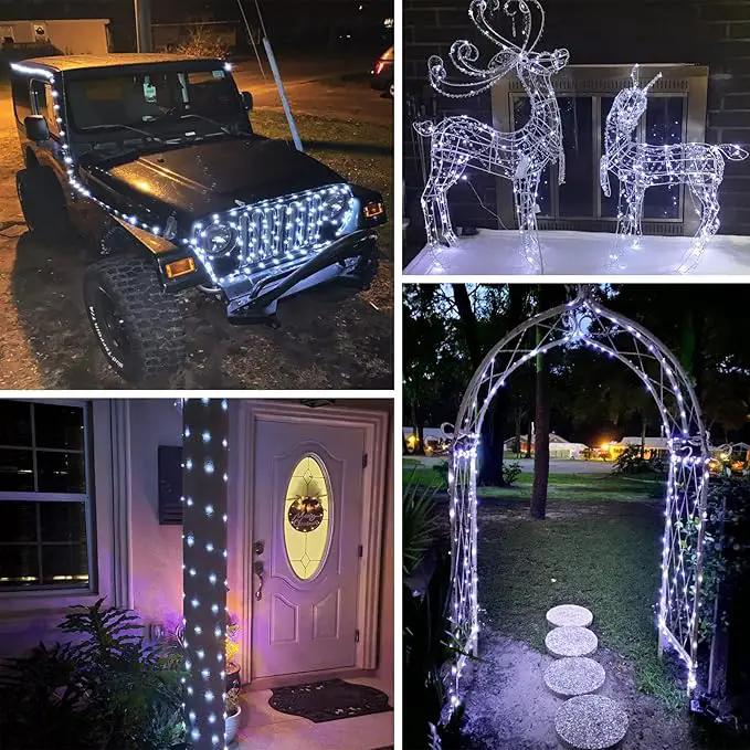 66Ft 200LED Fairy Lights Plug in, Waterproof String Lights Outdoor & Indoor 8 Modes with Timer, Christmas Light Bedroom Decor, Twinkle Light for Girl's Room Garden Christmas Decorations (Cool White) by GreenHaven Gardens