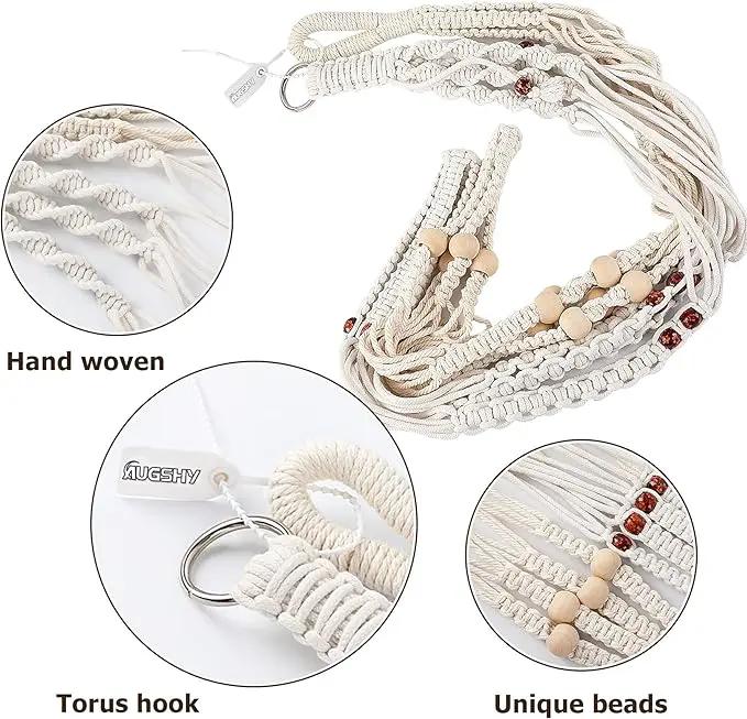 Augshy Macrame Plant Hanger, 2 Packs Plant Hangers, Hanging Planter for Indoor Plants Decorative Macrame Pot Hanger for Home Decor by GreenHaven Gardens