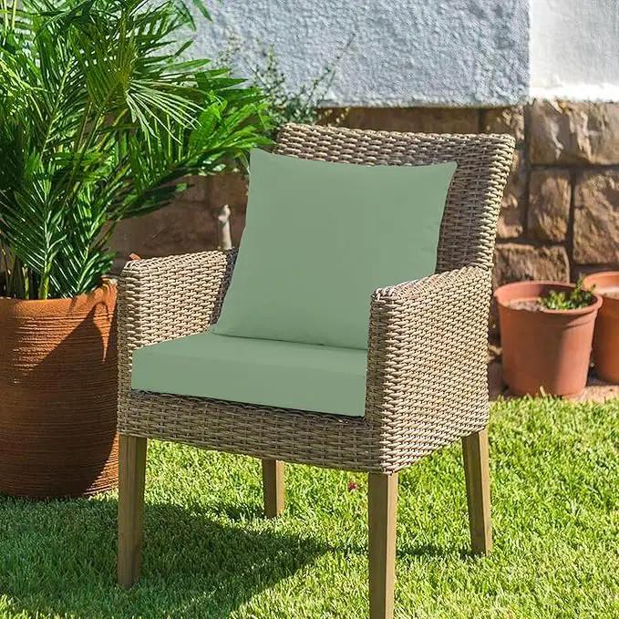 Outdoor Cushions for Patio Furniture, Waterproof Outdoor Chair Cushion w/Fade-Resistant, Removable & Machine-Washable Cover, 22x22 Inch, Deep Seat Sofa/Couch Pads Replacement, Sage Green by GreenHaven Gardens