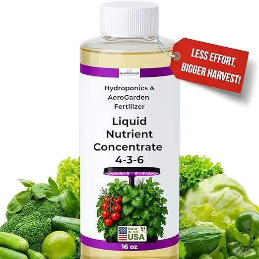 Liquid Plant Food – Hydroponics Nutrients for Indoor House Plants, Tomato, Strawberry, Lucky Bamboo, Lettuce, Vegetable Garden & Herbs – Aero Nutrients Liquid Fertilizer for All Growing Systems (16oz) by GreenHaven Gardens