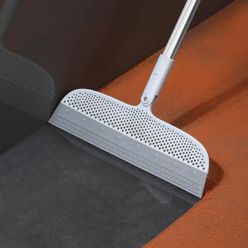 Magic Broom Floor Squeegee Pet Hair Remover, Silicone Squeegee Broom for Floor, 51.77" Long Handle for Carpet, Bathroom Tile, Hardwood, Fur,Garage, Liquid Spills, Fine Dust by GreenHaven Gardens