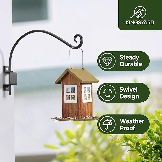 Kingsyard Swivel Plant Hangers Outdoor - 16 Inch Heavy Duty Wall Plant Hooks for Hanging Plant Baskets Bird Feeder Lanterns Wind Chimes by GreenHaven Gardens