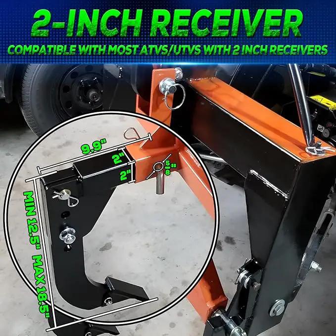 3 Point Trencher Ripper Attachment fit 2" Receivers, Hitch Mounted Ripper for Tractor Lawn Mower ATV UTV, Adjustable Subsoiler Plow with Replacement Plough Blade in Garden Farm Bury Pipes Sow Seeds by GreenHaven Gardens