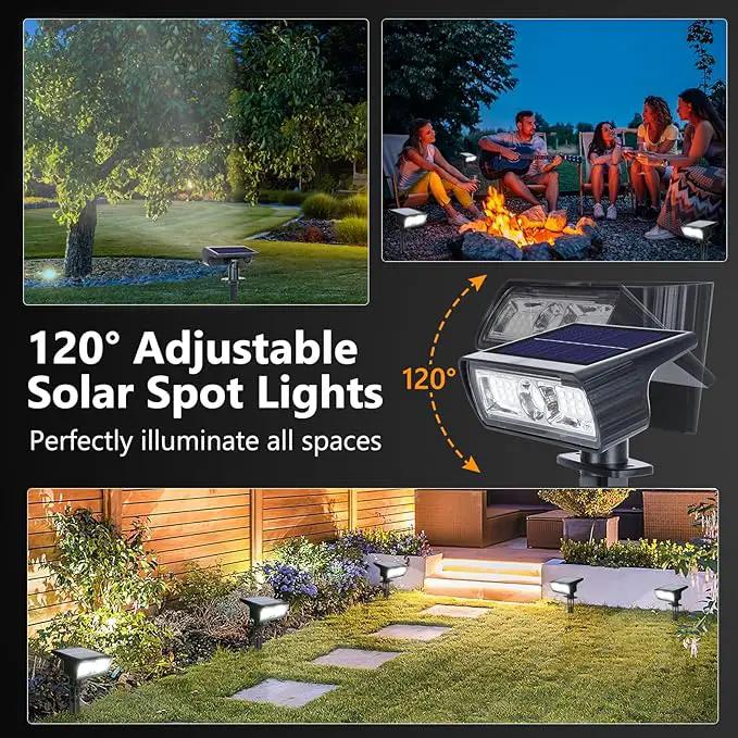 Toodour Solar Spot Light Outdoor, 6 Pack Solar Lights Outdoor with 2 Modes, Waterproof Solar Powered Flood Lights Landscape Lighting for Yard Garden Home Pathway Walkway Outdoor Decor - Cool White by GreenHaven Gardens