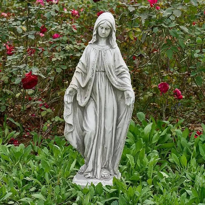 Virgin Mary Statue, Outdoor Garden Religious Decorations, Outdoor Mother Mary Statue, Garden Sculptures & Statues for Home Yard Patio Lawn Deck Hallway by GreenHaven Gardens