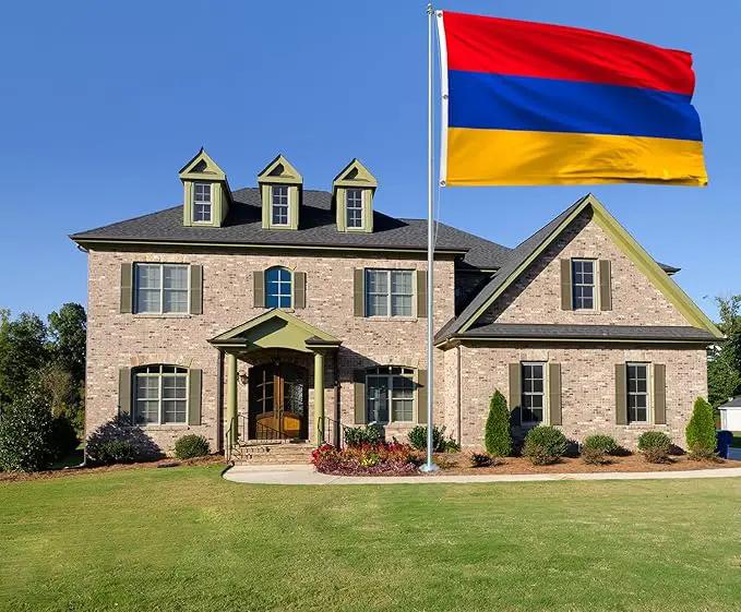 Armenia Extra Large Flag 6x10FT Giant Armenian National Polyester Flag With 3 Grommets For Patriotic Armenian Themed Festival Events Party Decoration (Armenia, 6x10FT) by GreenHaven Gardens